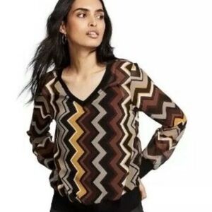 Missoni for Target Multicolor Zigzag Blouse
